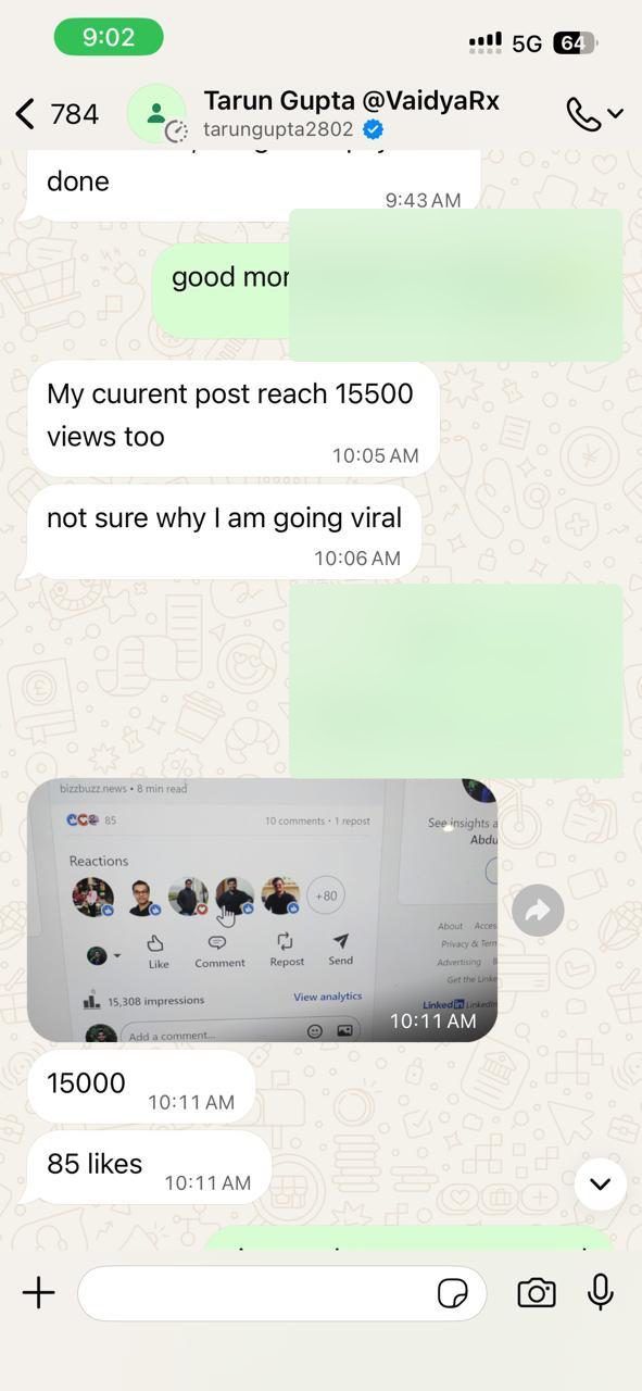 The post reached 15,000 views