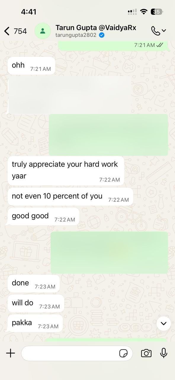 Appreciation for the work